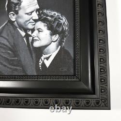 Spencer Tracy Hepburn Film Art Painting 4x5 Canvas Movie Memorabilia Portrait