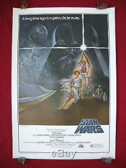 Star Wars 1977 Original Movie Poster Style A 1st Printing 77/21-0 Linen Backed