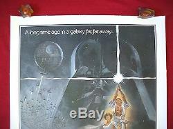 Star Wars 1977 Original Movie Poster Style A 1st Printing 77/21-0 Linen Backed