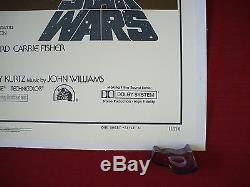 Star Wars 1977 Original Movie Poster Style A 1st Printing 77/21-0 Linen Backed