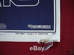 Star Wars 1977 Original Movie Poster Style B Teaser 77/21-0 Authentic Gau Logo