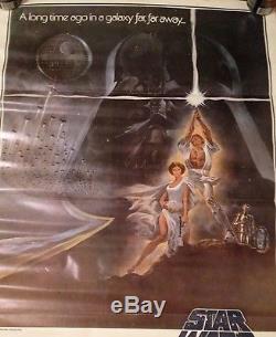 Star Wars 1977 Original Movie Poster Vintage Darth Vader Authentic