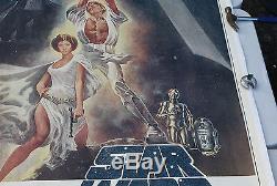 Star Wars A New Hope Original US Six Sheet Movie Poster Linen Backed 1977