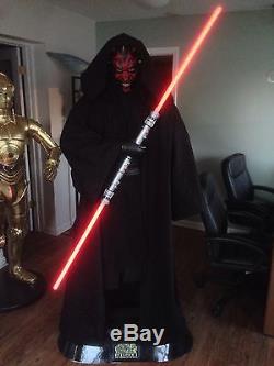 Star Wars Life Size Darth Maul With Lightsaber And Sith Robe Full Size Prop