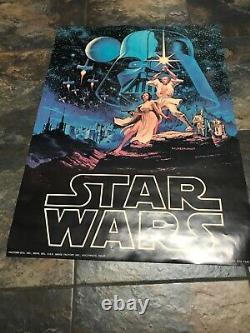 Star Wars Poster Vintage Hildebrandt 1977 Movie Poster 28 X 20 Original