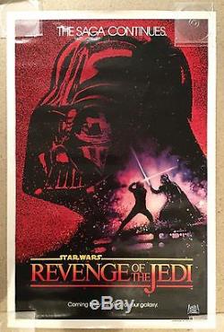Star Wars REVENGE OF THE JEDI ROLLED Original Teaser MOVIE POSTER 1983 Return