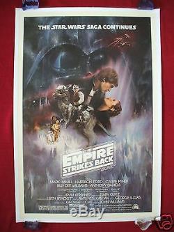 Star Wars The Empire Strikes Back 1980 Original Movie Poster Linen Backed Gwtw