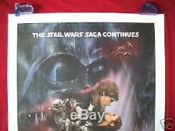 Star Wars The Empire Strikes Back 1980 Original Movie Poster Linen Backed Gwtw