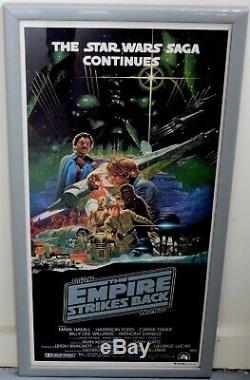 Star Wars The Empire Strikes Back Australian Daybill Movie Poster MAPS Litho Vtg