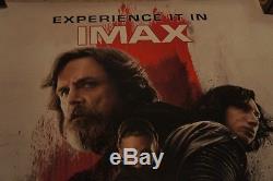 Star Wars The Last Jedi original IMAX DS movie poster Bus Shelter 4'X6' RARE