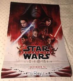 Star Wars VIII The Last Jedi Original Double Sided 27x40 Movie Poster