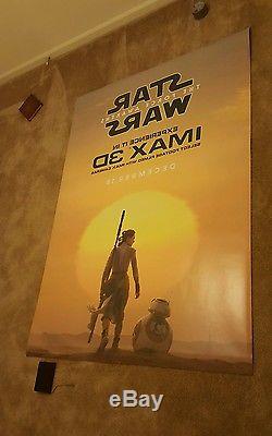 Star Wars the force awakens original double-sided imax movie theater poster rare