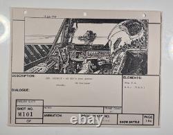 Star wars storyboard Empire Strikes Back movie Prop Rebel Disney Art EB2-28