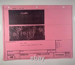 Star wars storyboard Empire Strikes Back movie Prop Rebel Disney Art EB2-37