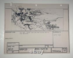 Star wars storyboard Empire Strikes Back movie Prop Rebel Disney Art EB2-8
