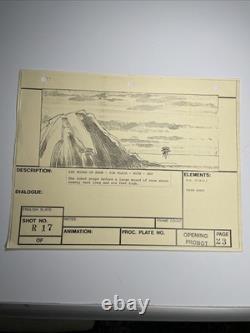 Star wars storyboard Empire Strikes Back movie Prop Rebel Disney Vtg Art EB1-1