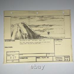 Star wars storyboard Empire Strikes Back movie Prop Rebel Disney Vtg Art EB1-1