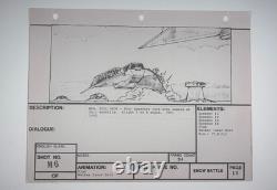 Star wars storyboard Empire Strikes Back movie Prop Rebel Disney Vtg Art EB1-108