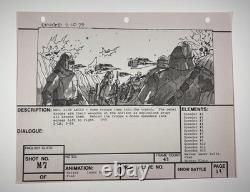 Star wars storyboard Empire Strikes Back movie Prop Rebel Disney Vtg Art EB1-109