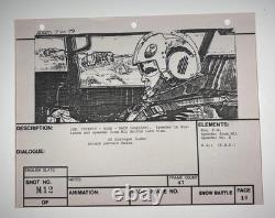 Star wars storyboard Empire Strikes Back movie Prop Rebel Disney Vtg Art EB1-112