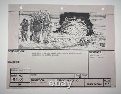 Star wars storyboard Empire Strikes Back movie Prop Rebel Disney Vtg Art EB1-113