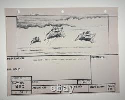 Star wars storyboard Empire Strikes Back movie Prop Rebel Disney Vtg Art EB1-116