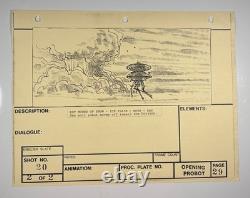 Star wars storyboard Empire Strikes Back movie Prop Rebel Disney Vtg Art EB1-12
