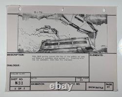Star wars storyboard Empire Strikes Back movie Prop Rebel Disney Vtg Art EB1-123