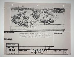 Star wars storyboard Empire Strikes Back movie Prop Rebel Disney Vtg Art EB1-125