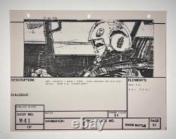 Star wars storyboard Empire Strikes Back movie Prop Rebel Disney Vtg Art EB1-127