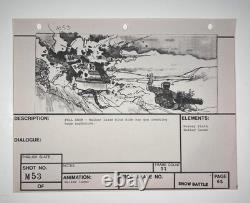 Star wars storyboard Empire Strikes Back movie Prop Rebel Disney Vtg Art EB1-133