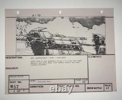 Star wars storyboard Empire Strikes Back movie Prop Rebel Disney Vtg Art EB1-135
