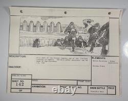 Star wars storyboard Empire Strikes Back movie Prop Rebel Disney Vtg Art EB1-142