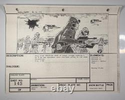 Star wars storyboard Empire Strikes Back movie Prop Rebel Disney Vtg Art EB1-143