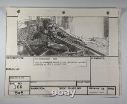 Star wars storyboard Empire Strikes Back movie Prop Rebel Disney Vtg Art EB1-149
