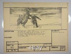 Star wars storyboard Empire Strikes Back movie Prop Rebel Disney Vtg Art EB1-25