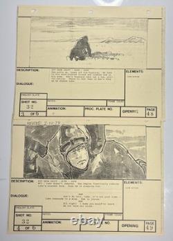 Star wars storyboard Empire Strikes Back movie Prop Rebel Disney Vtg Art EB1-27