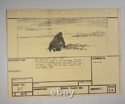 Star wars storyboard Empire Strikes Back movie Prop Rebel Disney Vtg Art EB1-27