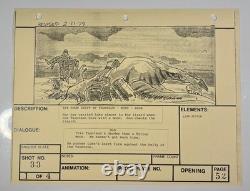 Star wars storyboard Empire Strikes Back movie Prop Rebel Disney Vtg Art EB1-29
