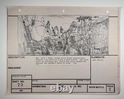 Star wars storyboard Empire Strikes Back movie Prop Rebel Disney Vtg Art EB1-3