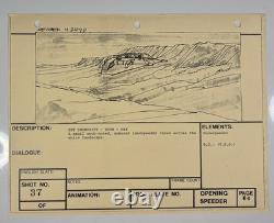 Star wars storyboard Empire Strikes Back movie Prop Rebel Disney Vtg Art EB1-37