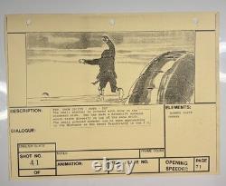 Star wars storyboard Empire Strikes Back movie Prop Rebel Disney Vtg Art EB1-44