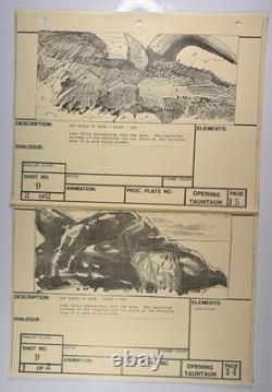 Star wars storyboard Empire Strikes Back movie Prop Rebel Disney Vtg Art EB1-59