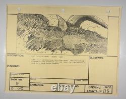 Star wars storyboard Empire Strikes Back movie Prop Rebel Disney Vtg Art EB1-59
