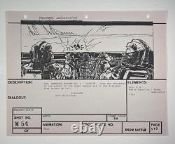 Star wars storyboard Empire Strikes Back movie Prop Rebel Disney Vtg Art EB1-87