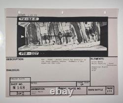 Star wars storyboard Empire Strikes Back movie Prop Rebel Disney Vtg Art EB1-88