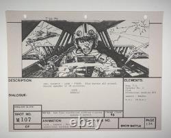 Star wars storyboard Empire Strikes Back movie Prop Rebel Disney Vtg Art EB1-97