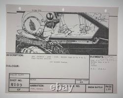 Star wars storyboard Empire Strikes Back movie Prop Rebel Disney Vtg Art EB1-98