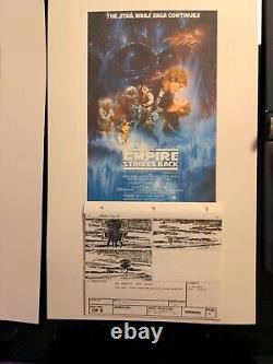 Star wars storyboard Empire Strikes Back movie prop Spielberg Lucas STAR WARS
