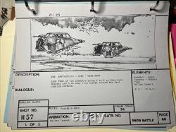 Star wars storyboards Empire Strikes Back movie Prop AT-AT LUKE Snow-speeder X1